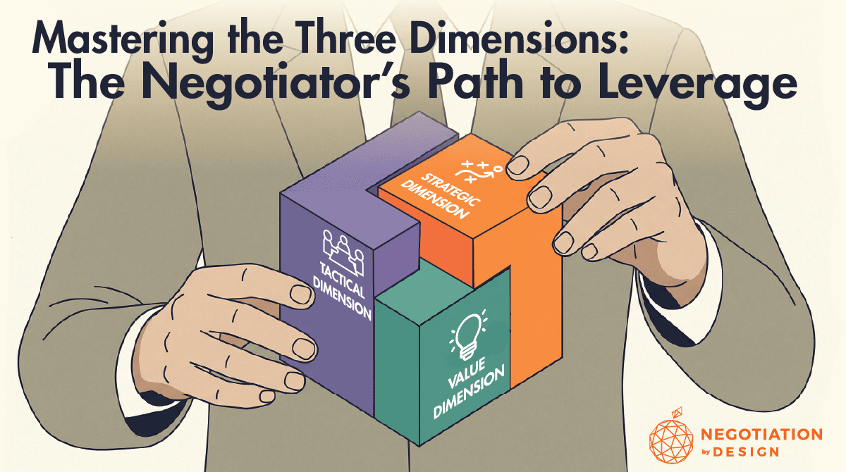 Mastering the Three Dimensions of Negotiation